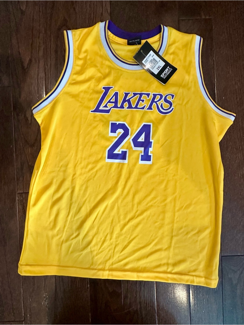NWT Los Angeles Lakers #24 Jersey & Shorts Set | Big Kids 2XL | Kobe Bryant - Picture 2 of 6